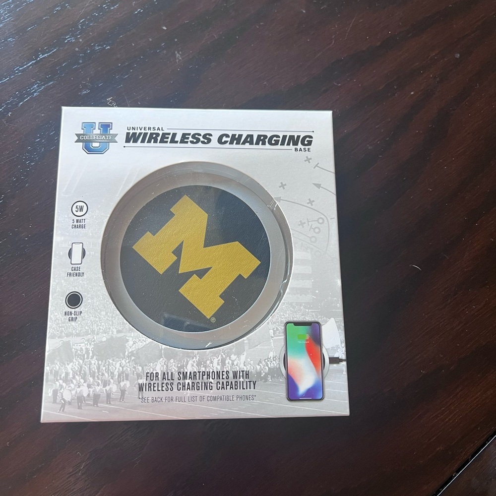 Brand new Michigan wireless cell phone charger. Would make a great gift!